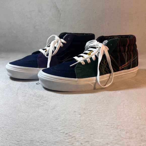 Vans Sk8-Mid Frenzy Dark Rainbow High Tops Skateboard Shoe Size 9 M / 10.5 W - Picture 5 of 13